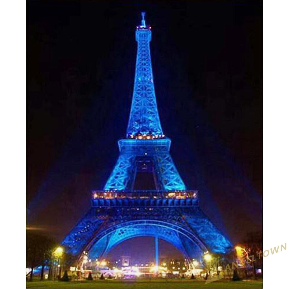 DIY 5D Mosaic Full Drill Diamond Painting Eiffel Tower Rhinestone Cross Stitch