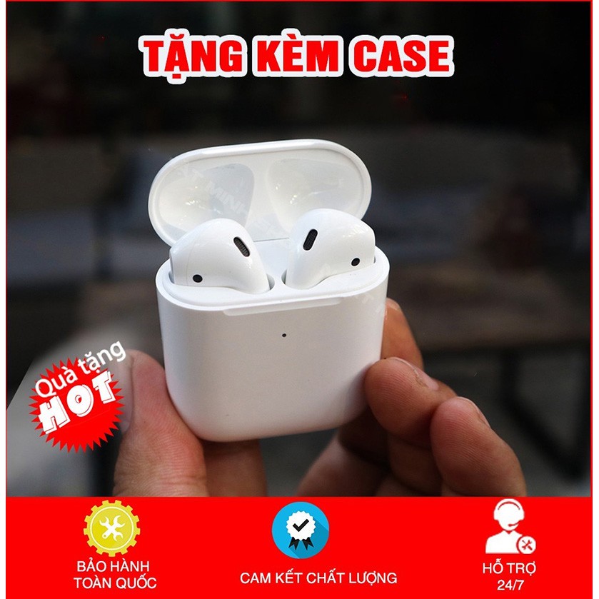 Tai Nghe Airpods 2 Check Setting Cao Cấp Tai Nghe Bluetooth Không Dây Airpod 2 - Đổi Tên - Định Vị - Sạc Không Dâ