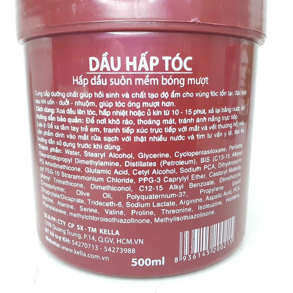 Dầu hấp tóc Kella Hair Repair Cream 500ml