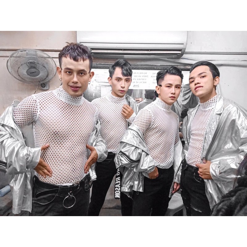 Áo thun lưới nam cổ lọ | BigBuy360 - bigbuy360.vn