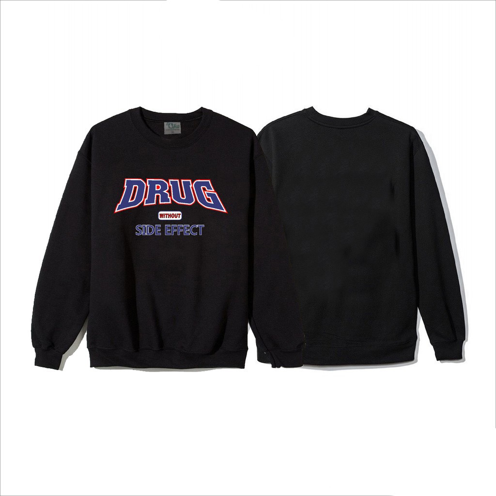 Áo Sweater Nam Nữ DRUG Form Rộng Unisex Tay Bồng Wn1 Chất Nỉ Bông Hàng Xuất Dày Đẹp Không Bai, Không Xù AN21 | BigBuy360 - bigbuy360.vn