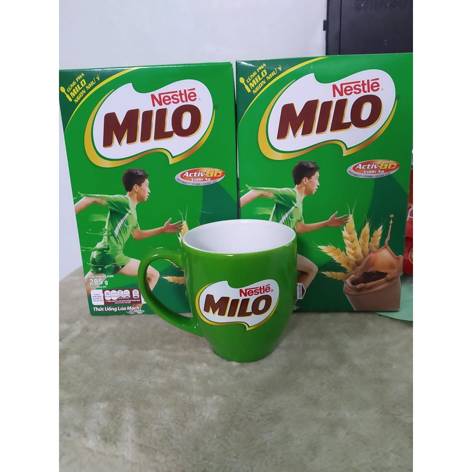 Milo Hộp Giấy - Combo 2 hộp tặng ly Milo