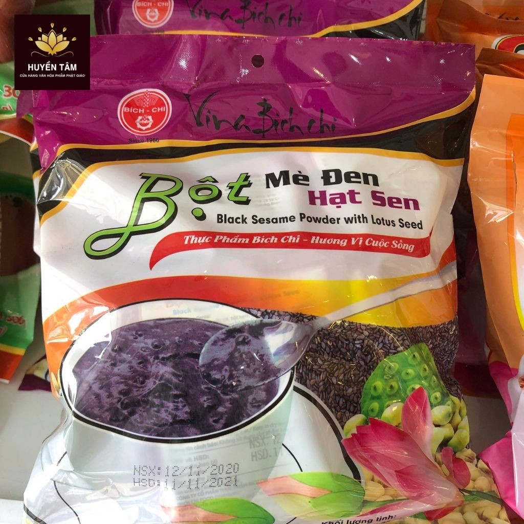 [RẺ VÔ ĐỊCH] Bột mè đen hạt sen Bích Chi 350gr nguyên chất hương vị thơm ngon giàu dinh dưỡng | BigBuy360 - bigbuy360.vn