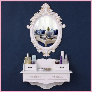NH9434 Bàn trang điểm có gương gỗ - Kệ trang điểm có gương