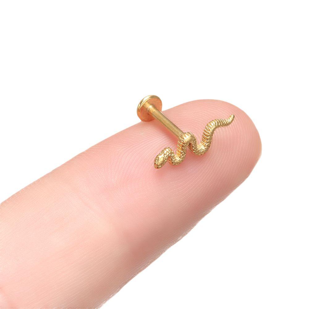 1 Khuyên Xỏ Vành Tai Hình Rắn Cá Tính