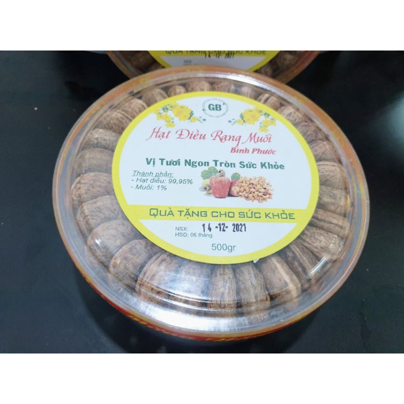 500G Hạt điều rang muối bình phước loại nguyên lụa size A cồ (loại 1)