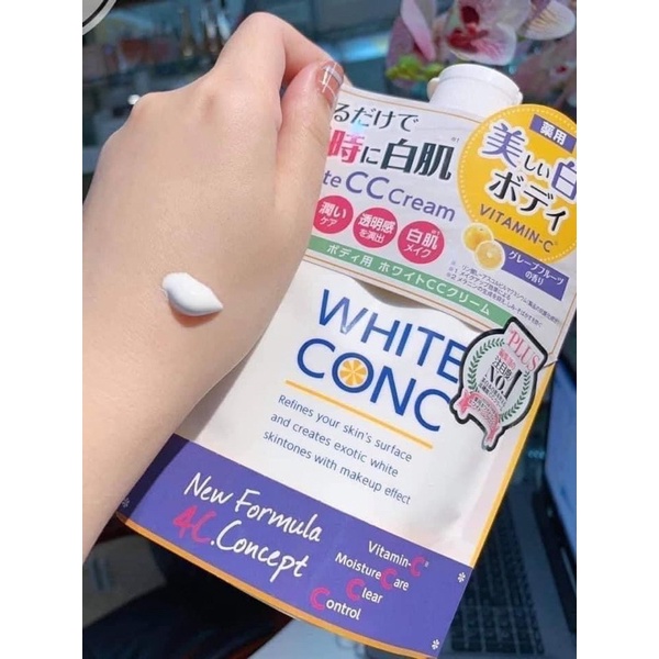 [Hàng Nhật] Sữa dưỡng thể trắng da White CC Cream Vitamin C White Conc 200gr - hàng nội địa (Japan)