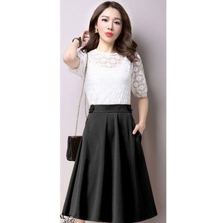 CHÂN VÁY XÒE PHỐI TÚI LƯNG CÁCH ĐIỆU