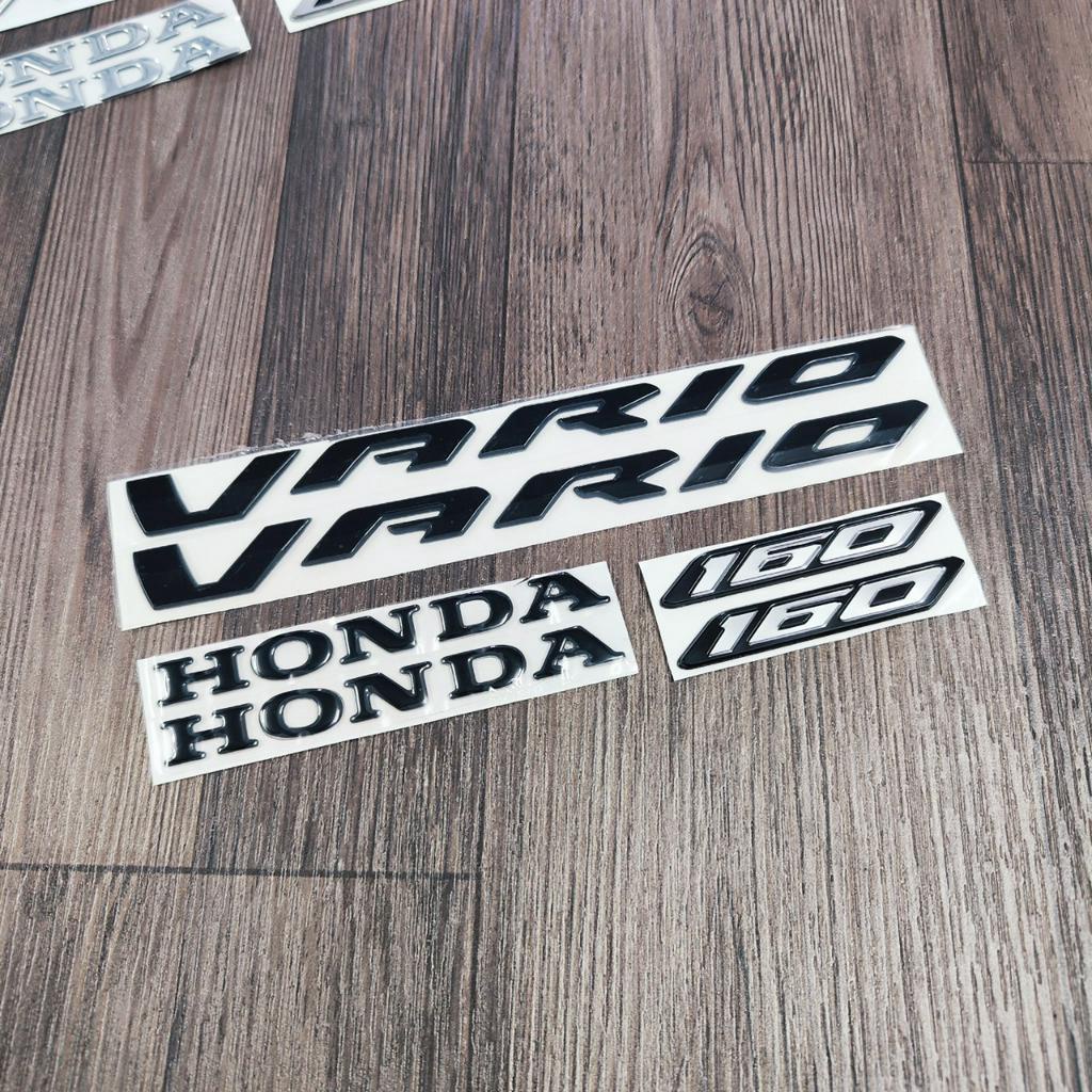 COMBO 03 bộ cặp tem chữ nỗi mẫu ZIN VARIO đời 160, cặp chữ số 160 và cặp chữ HONDA độ màu