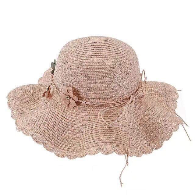 Mũ Cói Vành Rộng viền bèo M03