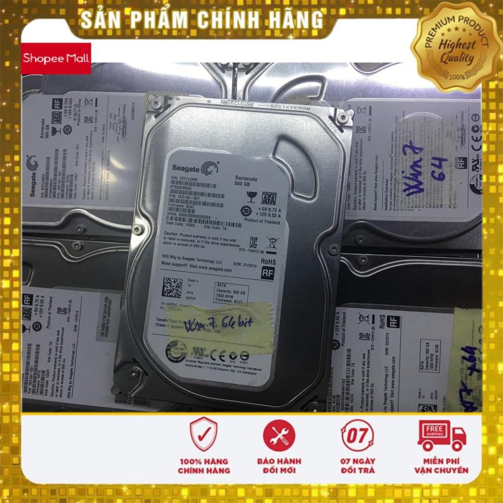 Siêu sale_ HDD 500G Seagate cài sẵn Win 7 64bit bảo hành 03 tháng | BigBuy360 - bigbuy360.vn