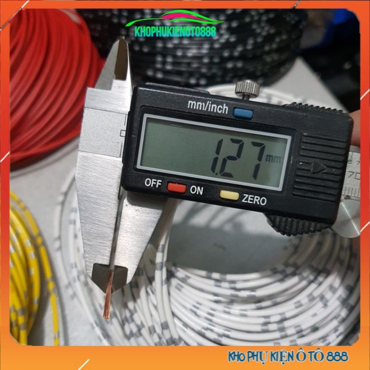 Cuộn 10 mét dây điện nhật lõi đồng 0.3mm, 0.5mm, 0.85mm, 1.25mm, 2mm nhiều màu chuyên dùng đấu điện cho ô tô xe máy