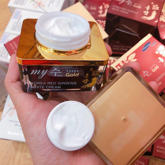 Kem dưỡng trắng da, giảm thâm nám tàn nhang hồng sâm My Gold Hàn Quốc (Hộp 50ml)