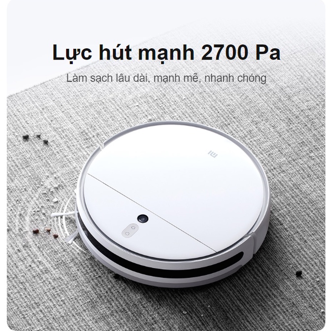 Robot hút bụi Xiaomi Vacuum Mop 2 10.000 lần rung/phút, lau nhà nhanh sạch vượt trội - Hàng chính hãng