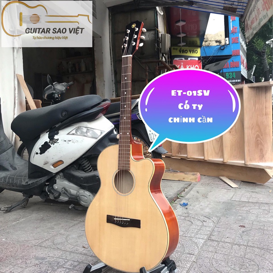 Đàn Guitar Acoustic giá rẻ cho người chơi ,có ty ,gỗ thịt nguyên tấm Tặng giáo trình tự học