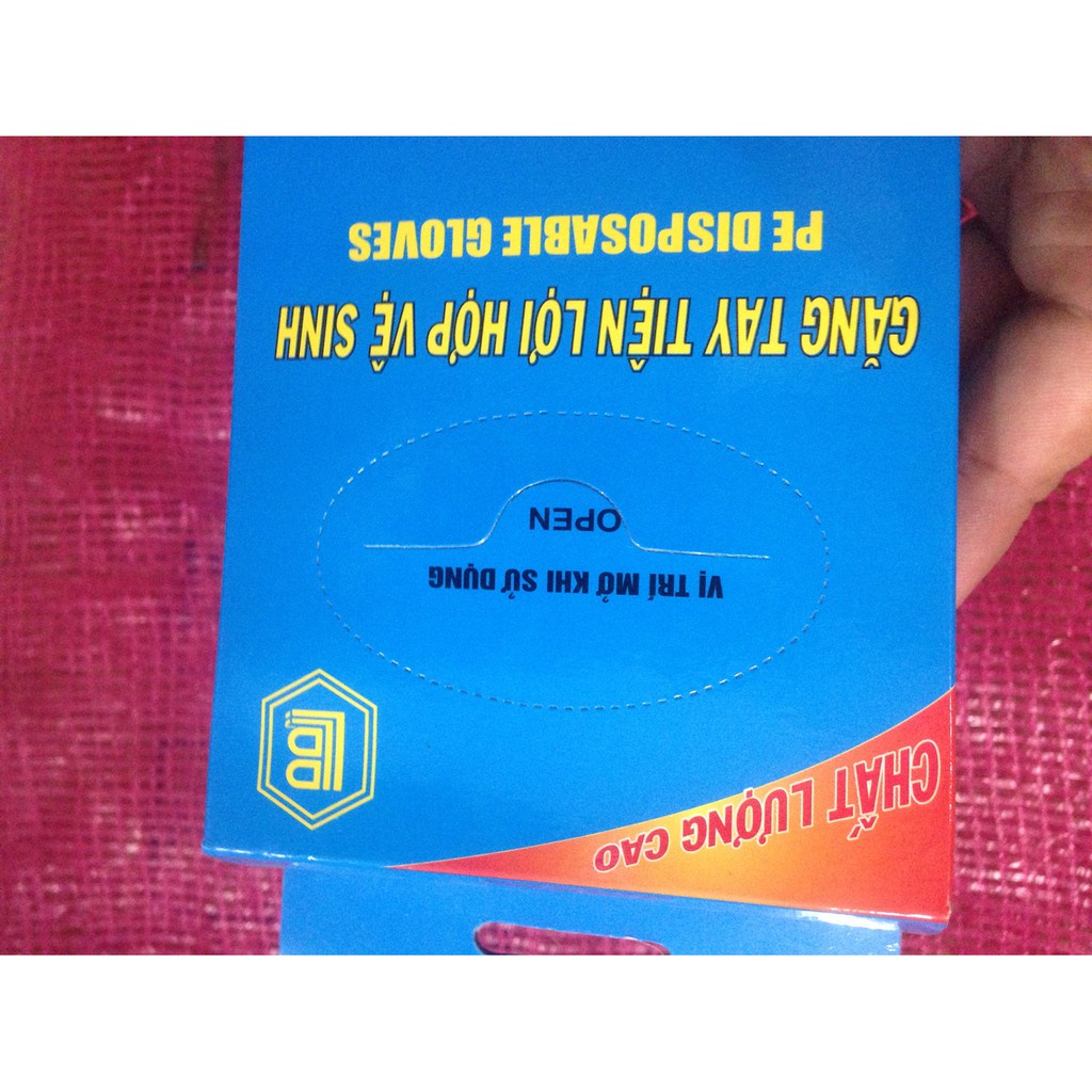 [Tổng Kho Sỉ] [GIA HUY DIET] Hộp 90 Bao Găng Tay Nilon Tiện Dụng Xanh TH002