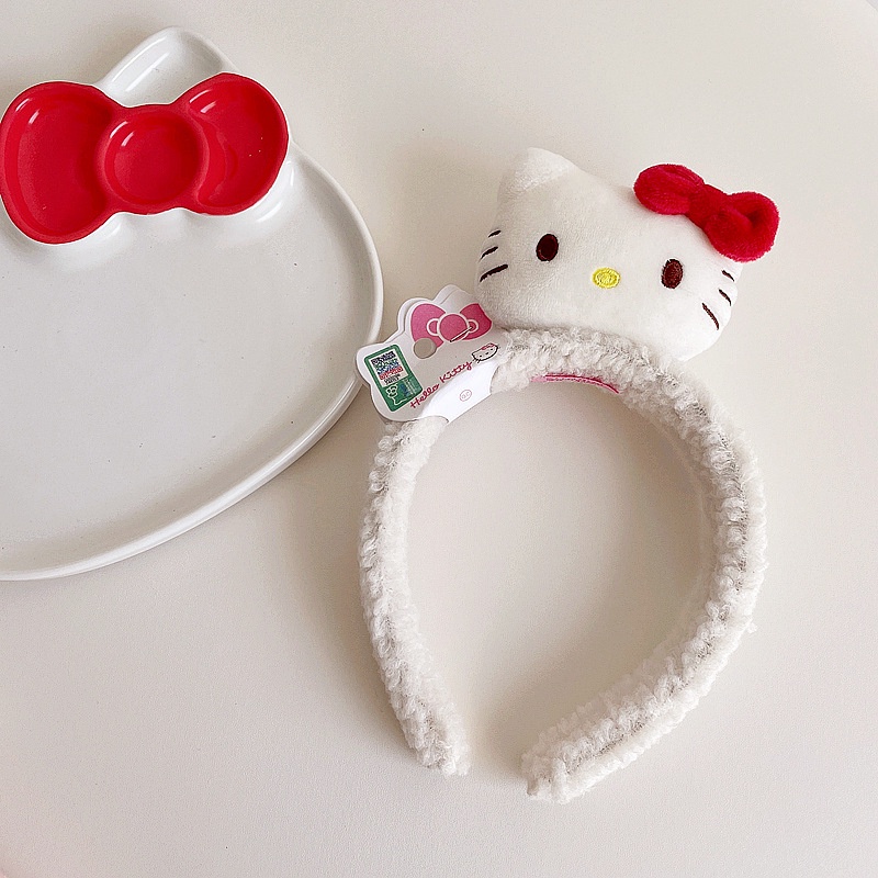 Kẹp Tóc hello kitty Bằng Lông Nhung Dễ Thương Xinh Xắn Cho Bé Gái