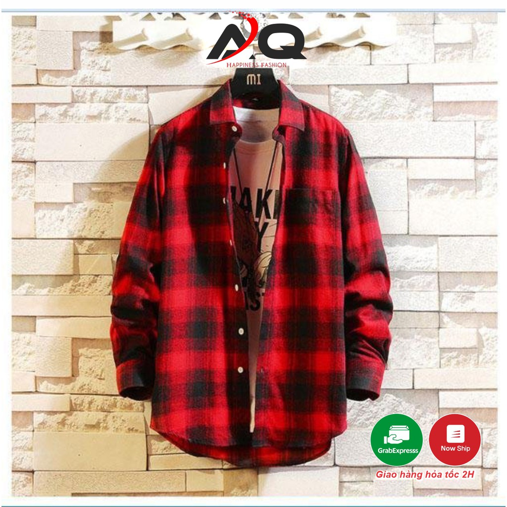 Áo Sơ Mi Caro Flannel Caro Nam Nữ chống nắng FREESHIP+QUÀ TẶNG Áo Khoác Flannel Unisex Cực Chất Nhiều Mẫu SM10- QSTORE