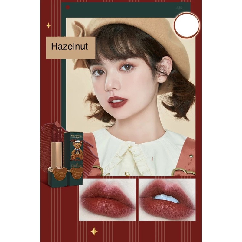 Son thỏi vuông vỏ gấu love bear của Flower knows