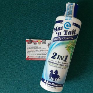 (Hsd: 12.2026)DẦU GỘI XÃ HIỆU CON NGỰA TINH CHẤT OLIU 355ML -Mane'n Tail  Control Anti-Dandruff