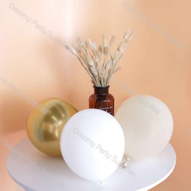 Set 155 Bong Bóng Vòm Màu Trắng Trang Trí Tiệc Sinh Nhật / Tiệc Cưới