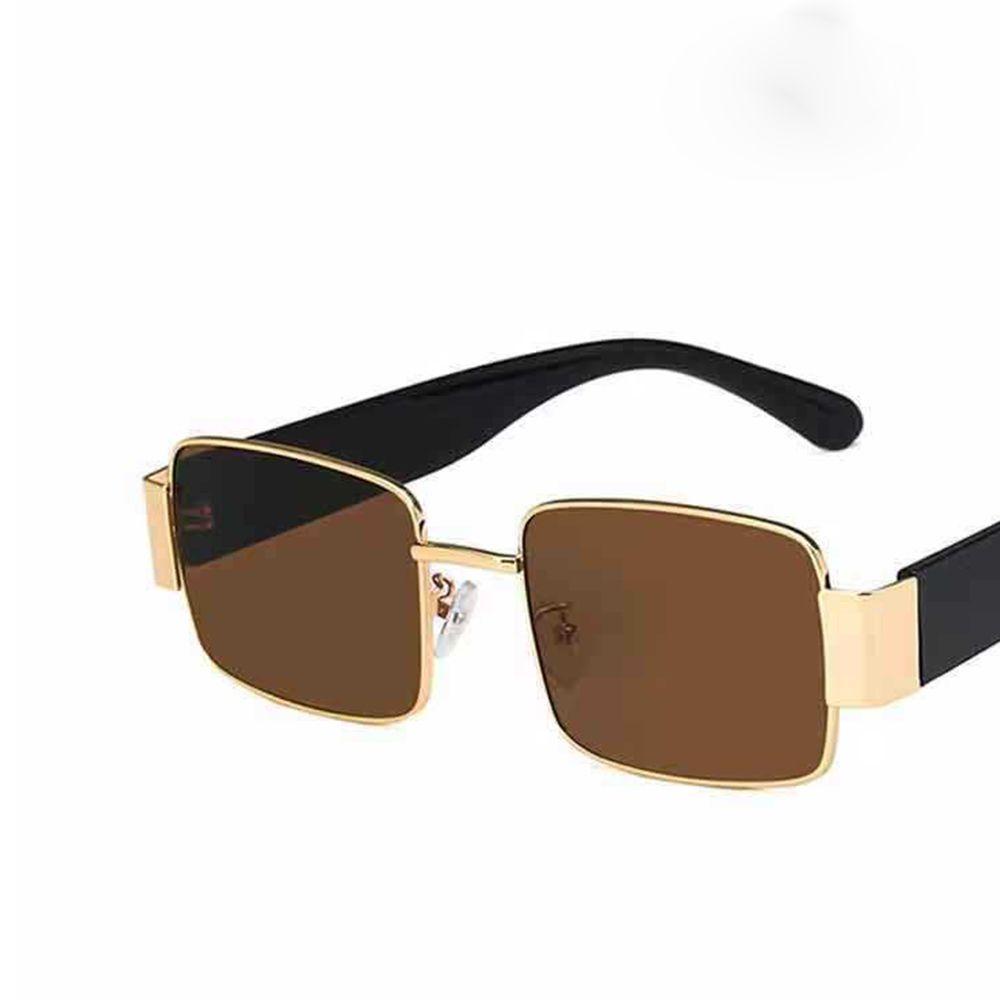 Mắt Kính Gọng Vuông Bằng Kim Loại Phong Cách Retro Thời Trang