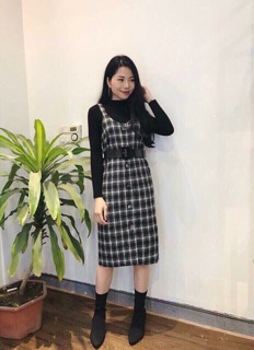 set dạ kèm áo len hàng qc L1