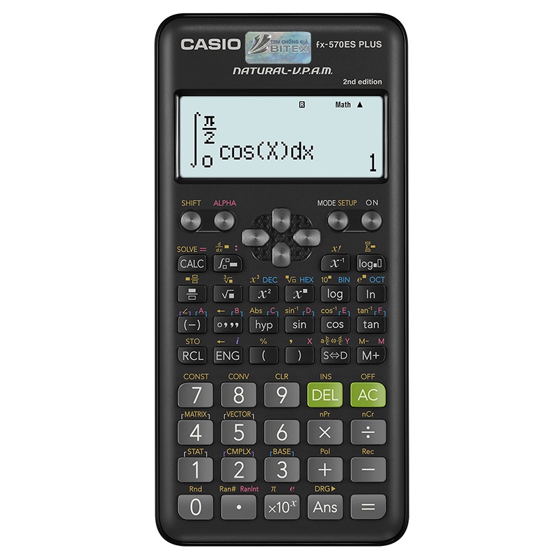 Máy tính Casio FX 570ES PLUS NEW-Chuẩn hãng-Phím siêu nhạy-Bảo hành 10 năm