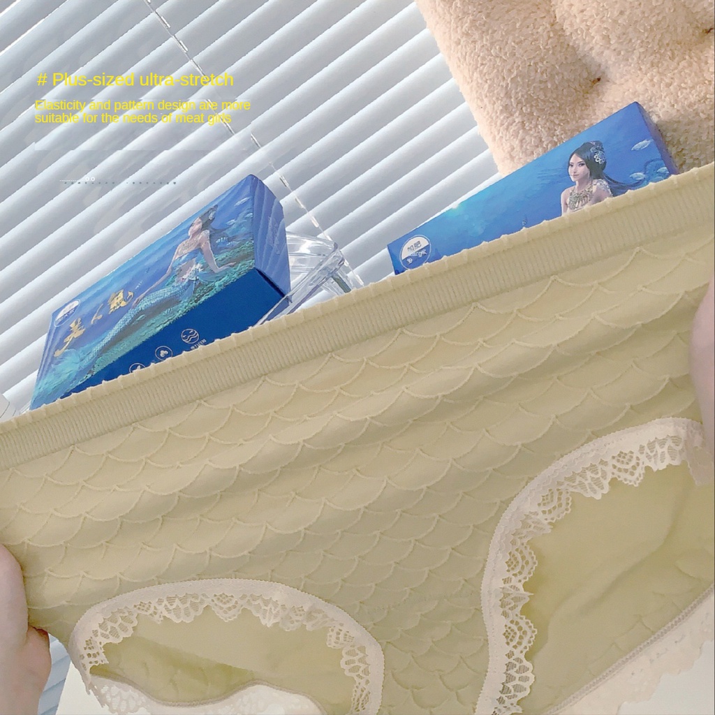 Bộ 4 Quần Lót Nữ Không Đường May Viền Ren Co Giãn Thoải Mái Cỡ Lớn 65-100Kg
