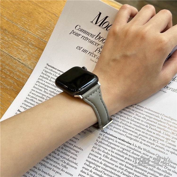 Dây đeo bằng da thật cho đồng hồ Apple Watch Series IWatch 7 / 6 / 5 / 4 / 3 /SE 45mm / 40mm / 42mm / 38mm /41mm / 44mm