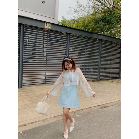 Váy dây/ Áo blazer/ Cả set