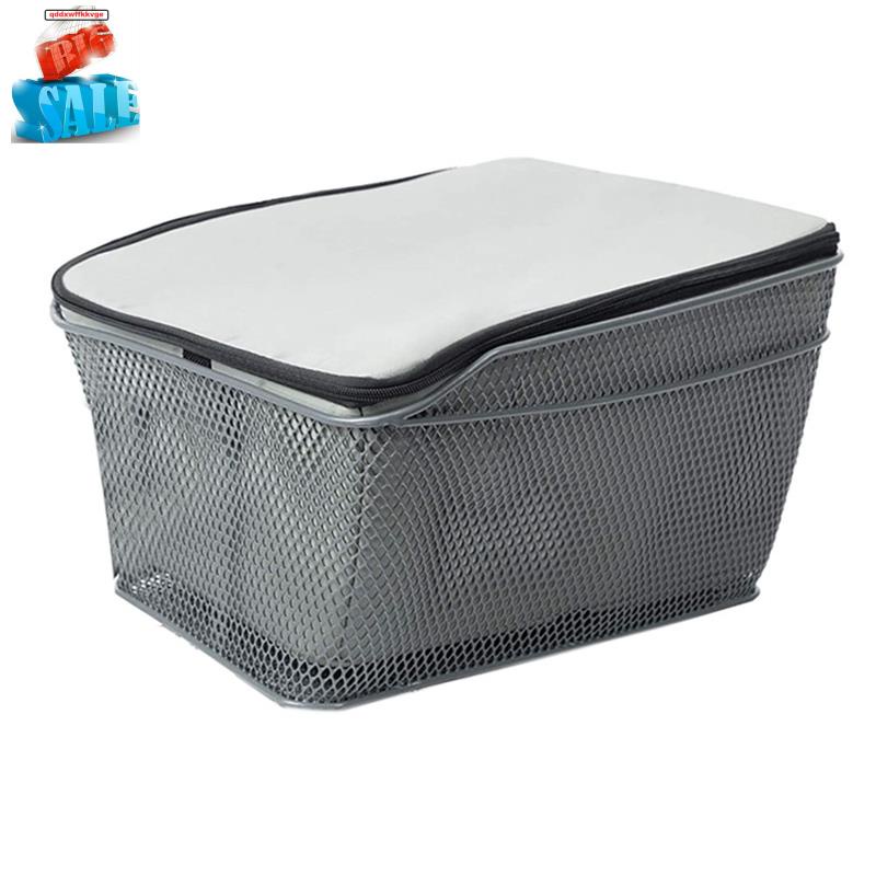Giỏ đựng đồ gắn yên sau xe đạp sức chứa lớn với vỏ bọc bằng dây kim loại chống thấm nước