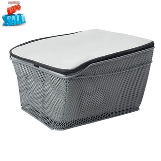 Giỏ đựng đồ gắn yên sau xe đạp sức chứa lớn với vỏ bọc bằng dây kim loại chống thấm nước