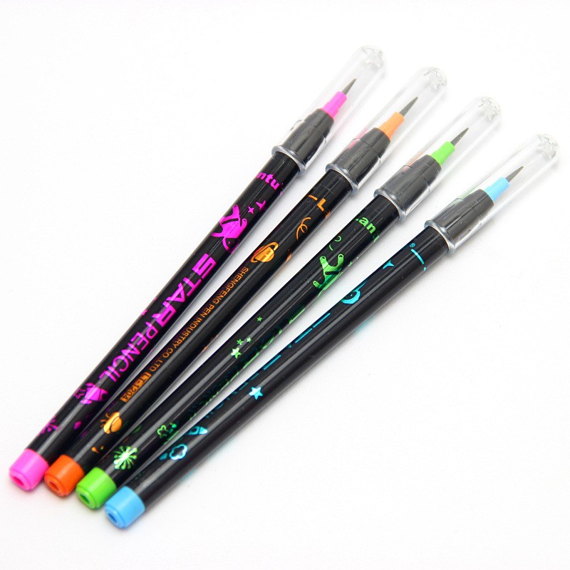 Taeyang369hz Bút Chì Ngòi Star Pencil Họa Tiết Du Hành Vũ Trụ Cho Học Sinh Văn Phòng