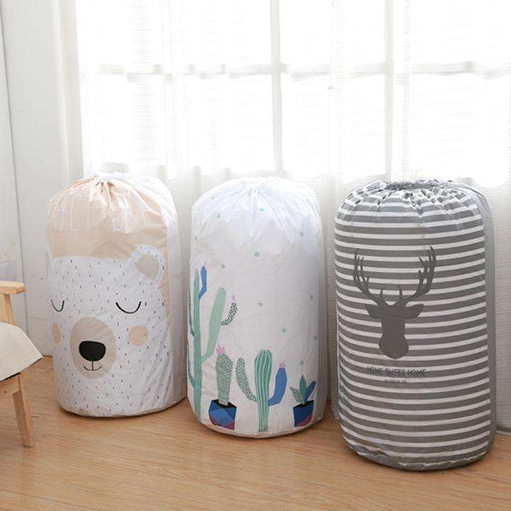 Túi đựng chăn màn quần áo đa năng chống ẩm xuất Nhật cỡ lớn, nhiều hình đáng yêu loại vải, GIAO HÌNH NGẪU NHIÊN
