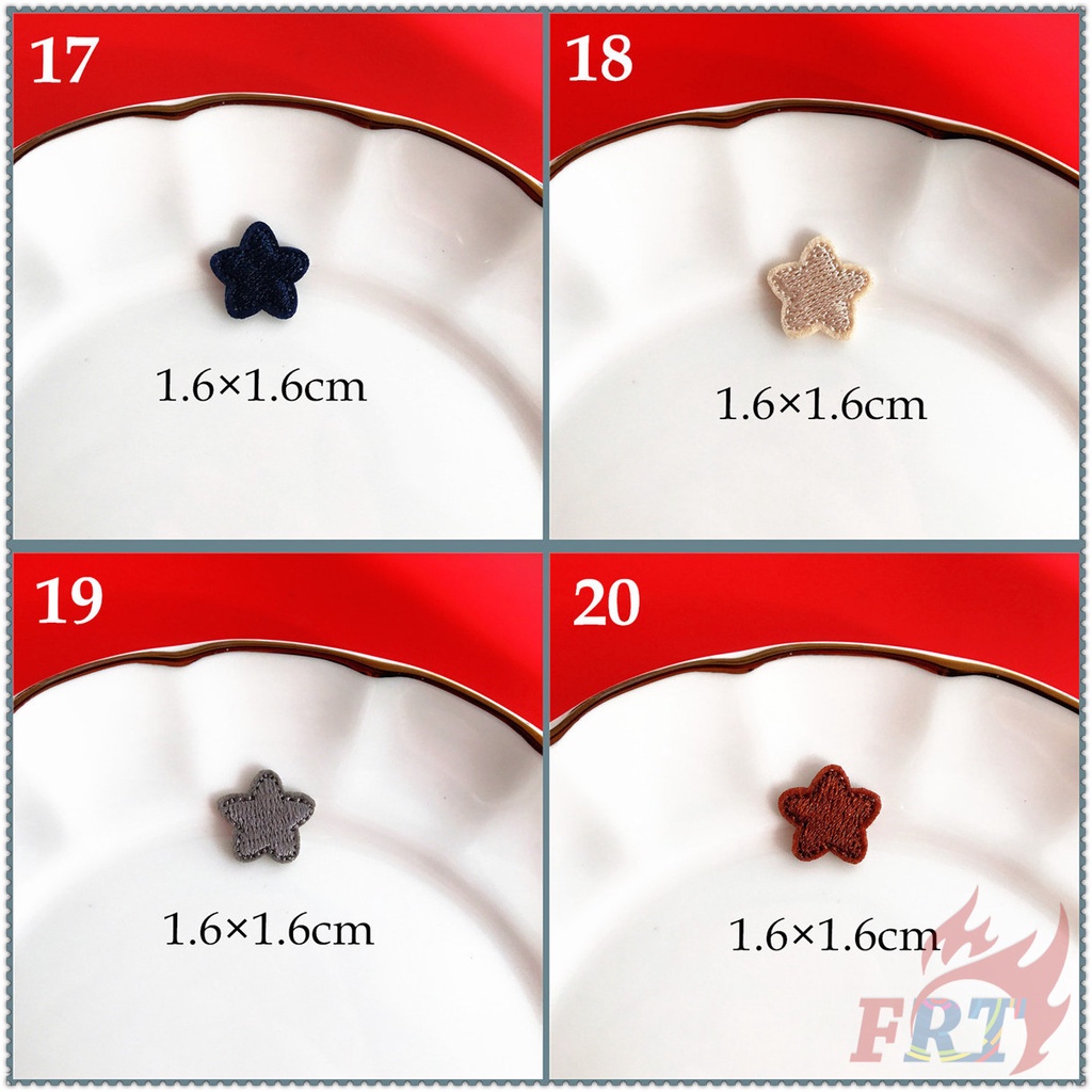 Miếng vá ủi thêu trang trí thủ công nhiều màu sắc hình ngôi sao năm cánh mini