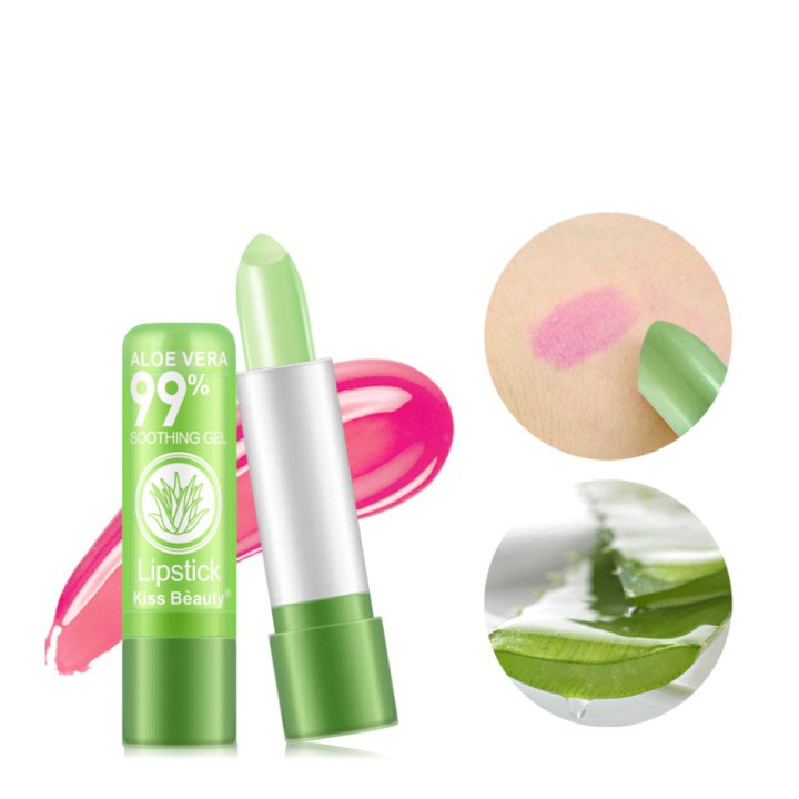 Son Môi Dưỡng Ẩm Cao Cấp Tinh Chất Nha Đam Giúp Môi Mềm Mịn Căng Bóng ALOE VERA- 1977 Cosmetic