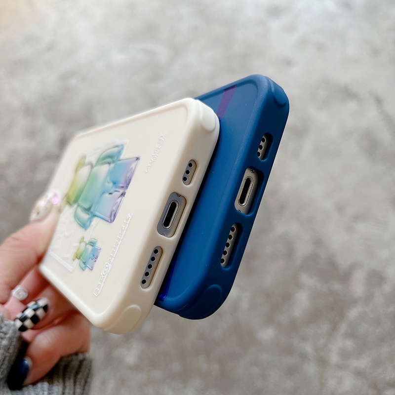 Ốp điện thoại in hình gấu sang trọng thích hợp cho iphone 13 12 11 Pro Pro max X XS XR Xs MAX 7 8 plus