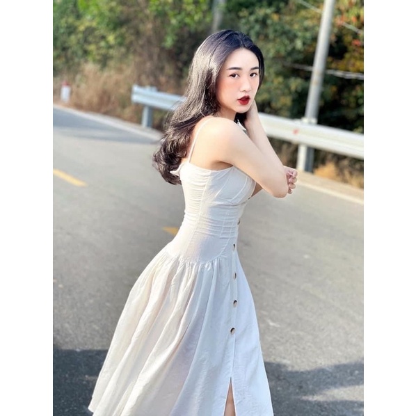 Váy Maxi 2s Dập Nút Thiết Kế - Hàng Loại 1