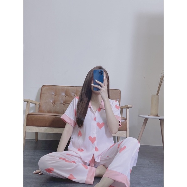 ĐỒ BỘ MẶC NHÀ - PYJAMA TAY NGẮN QUẦN DÀI HỌA TIẾT SANG TRỌNG | BigBuy360 - bigbuy360.vn