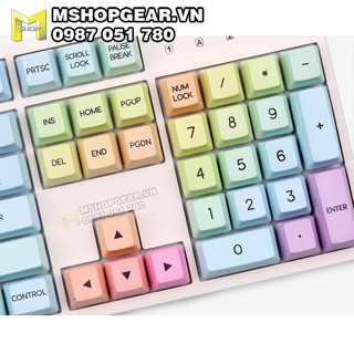 Keycap Rainbow thick pbt dye-sub oem profile 123 keys
