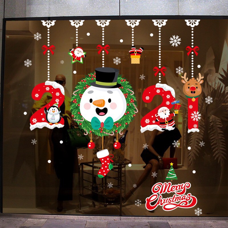 Decal dán tường Noel - Mẫu 2021 giáng sinh 01