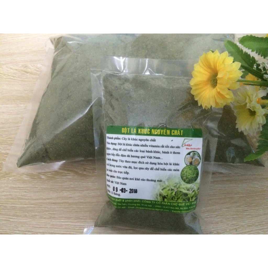 [Combo 3 gói] bột lá khúc/rau khúc 100g Nguyên Chất 100% từ lá khúc, rau khúc tươi chuyên làm Xôi Bánh Khúc Chuẩn Vị