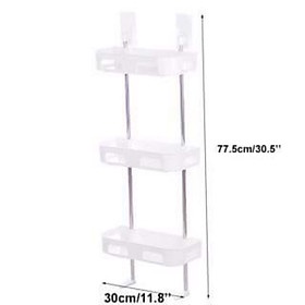 Kệ nhà vệ sinh 3 tầng dán tường đa năng