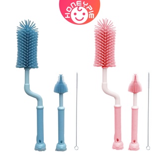 Bộ Cọ Rửa Bình Sữa Bằng Silicone Xoay 360 Độ Đa Năng