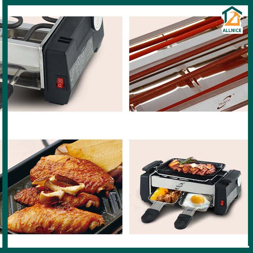 1000W High Power Non-stick Family Barbecue Electric Raclette Smokeless Grill