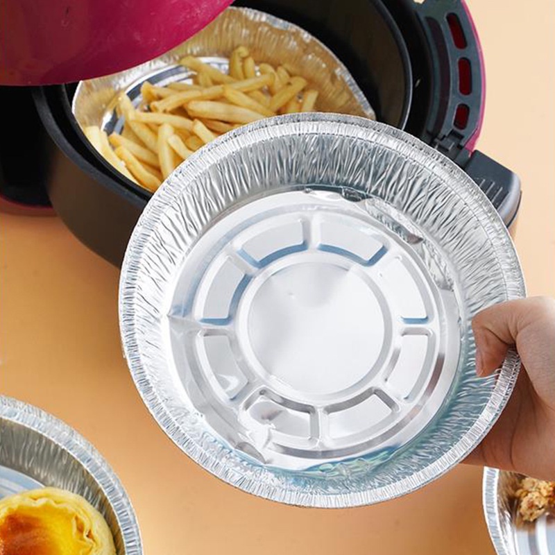 Khay Giấy Bạc Lót Nồi Chiên Không Dầu, Đĩa Nhôm, đĩa giấy bạc 19cm - Tổng kho gia dụng miền bắc Matrix