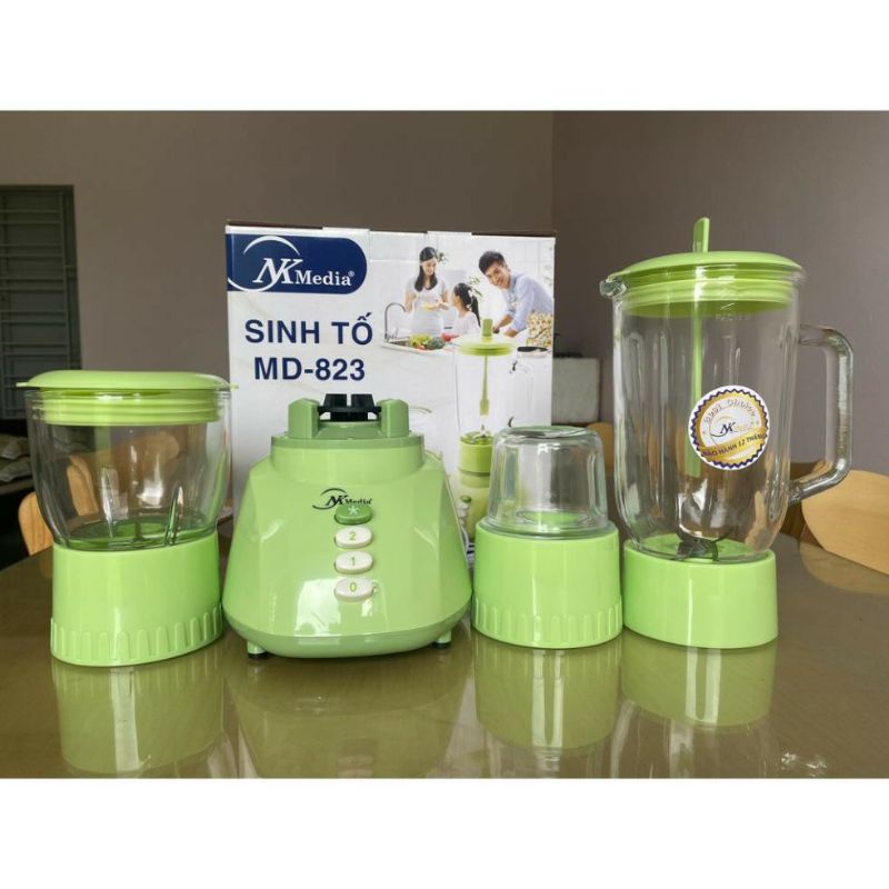 Máy Xay Sinh Tố 3 cối thủy tinh cao cấp. GIÁ RẺ NHẤT THỊ TRƯỜNG