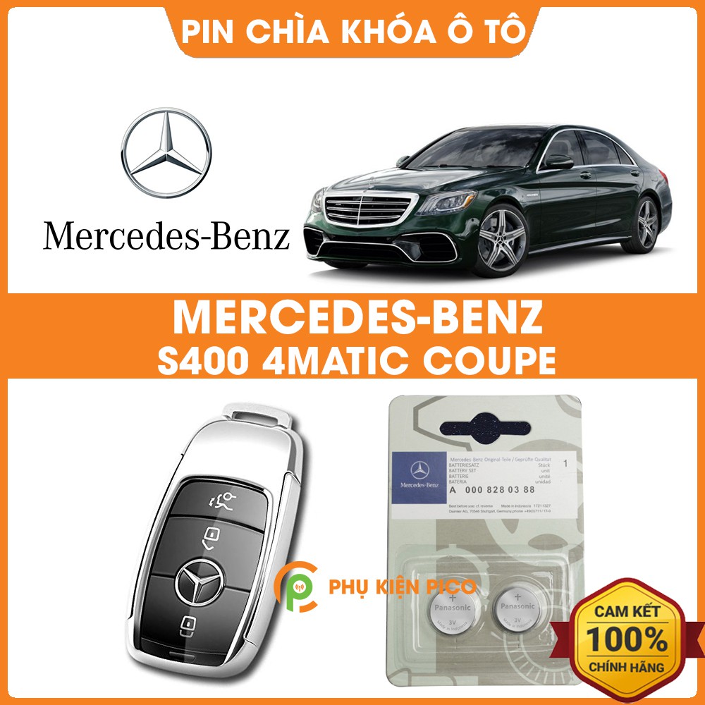 Pin chìa khóa ô tô Mercedes S400 4MATIC Coupe chính hãng Mercedes sản xuất tại Indonesia 3V Panasonic
