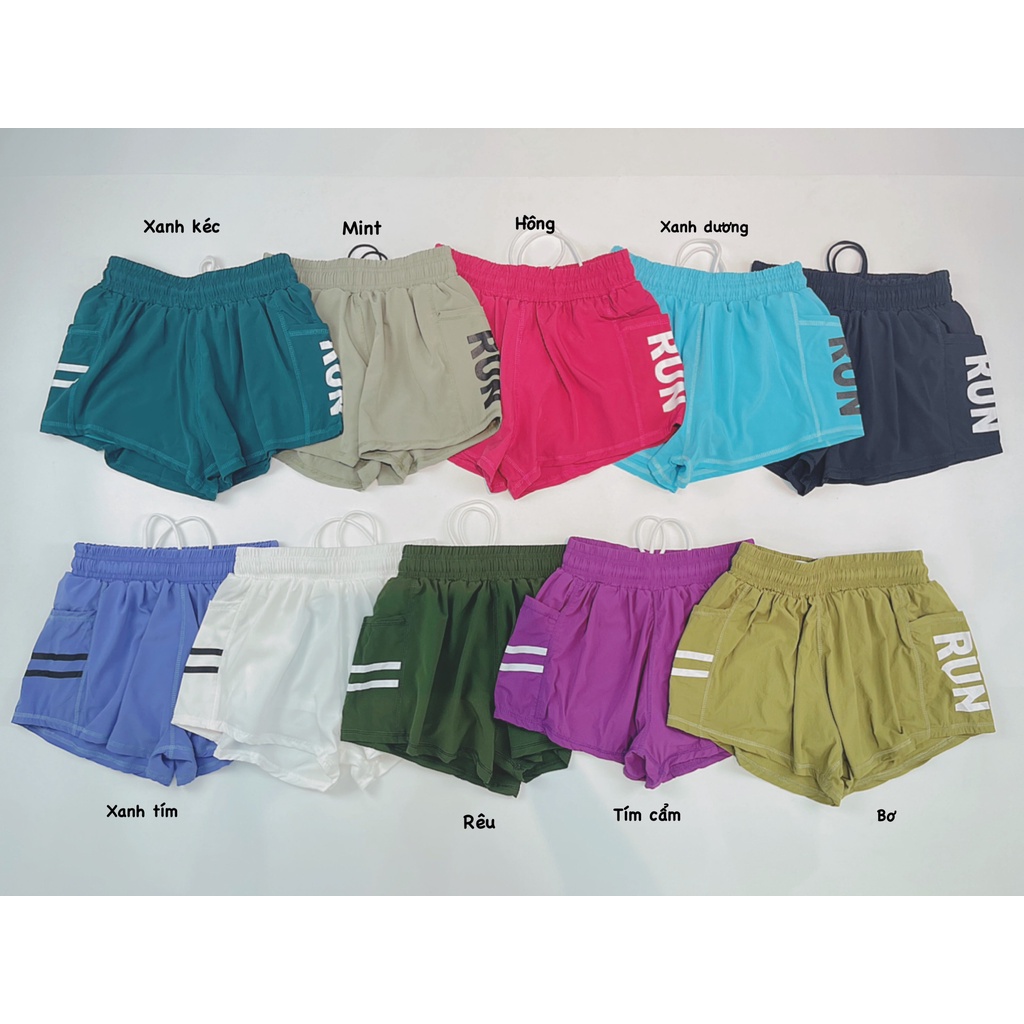 Quần Đùi Thể Thao Nữ 2 Lớp Boxer Run Siêu Xinh